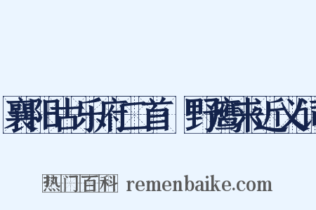 襄阳古乐府二首·野鹰来近义词是什么意思的图片